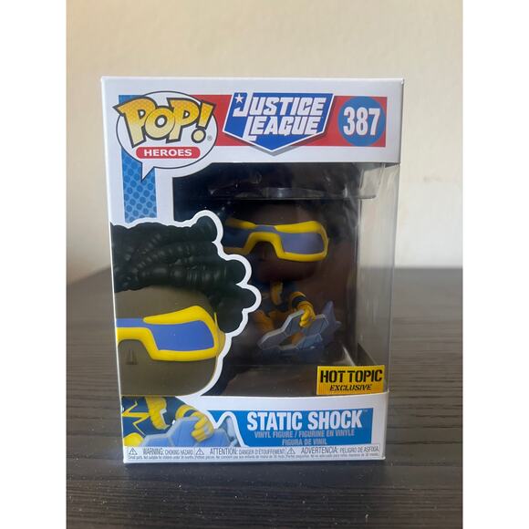 VAULTED EXCLUSIVE Static Shock Funko Pop #387 Justice League DC Comics Heroes - Picture 1 of 6